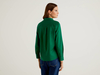 Benetton,  Bluse Aus Leichter Baumwolle,  taglia L,  Dunkelgrün,  Damen