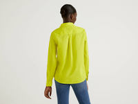 Benetton,  Bluse Aus Leichter Baumwolle,  taglia M,  Gelbgrün,  Damen