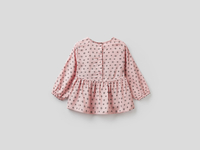 Benetton,  Bluse Aus Nachhaltiger Viskose Mit Muster,  taglia 68,  Pink,  Kinder