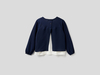 Benetton,  Bluse Aus Zwei Schichten In Creponne,  taglia M,  Dunkelblau,  Kinder
