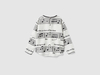 Benetton,  Bluse Mit Aufgedruckten Musiknoten,  taglia L,  Weiss,  Kinder