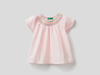 Benetton,  Bluse Mit Besticktem Kragen,  taglia 62,  Pastellrosa,  Kinder