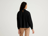 Benetton,  Bluse Mit Hohem Kragen,  taglia XS,  Schwarz,  Damen