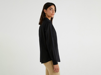 Benetton,  Bluse Mit Langen Ärmeln,  taglia XS,  Schwarz,  Damen