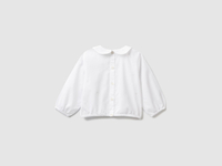Benetton,  Bluse Mit Lurex-sternen,  taglia 98,  Weiss,  Kinder