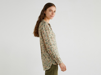 Benetton,  Bluse Mit Muster,  taglia L,  Bunt,  Damen