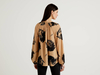 Benetton,  Bluse Mit Musterprint,  taglia XL,  Camel,  Damen