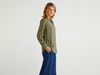 Benetton,  Fließende Bluse Mit Raffungen,  taglia XS,  Militärgrün,  Damen