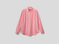 Benetton,  Fließende Bluse Mit Raffungen,  taglia XS,  Pink,  Damen