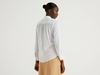 Benetton,  Fließende Bluse Mit Raffungen,  taglia XS,  Weiss,  Damen