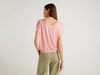 Benetton,  Fließende Bluse Mit Rundausschnitt,  taglia XS,  Pink,  Damen