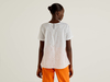 Benetton,  Gemusterte Bluse Aus Reiner Baumwolle,  taglia L,  Weiss,  Damen