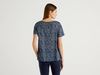Benetton,  Gemusterte Bluse Aus Reiner Baumwolle,  taglia M,  Blau,  Damen