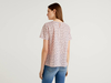 Benetton,  Gemusterte Bluse Aus Reiner Baumwolle,  taglia M,  Pink,  Damen