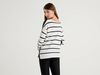 Benetton Online exclusive,  Gestreifter Pullover Aus 100% Baumwolle,  taglia M,  Dunkelblau,  Damen