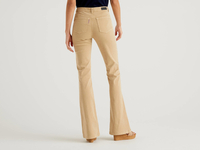 Benetton Online exclusive,  Hose Aus Baumwolle Mit Natürlicher Färbung,  taglia 48,  Beige,  Damen