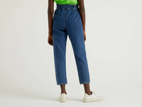 Benetton Online exclusive,  Hose Aus Denim In 100% Baumwolle,  taglia L,  Blassblau,  Damen
