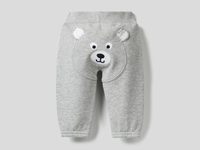 Benetton Online exclusive,  Hose Aus Sweatstoff Mit Stickerei An Der Rückseite,  taglia 62,  Grau,  Kinder