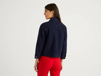 Benetton Online exclusive,  Jacke Aus Denim In 100% Baumwolle,  taglia 50,  Dunkelblau,  Damen