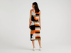 Benetton Online exclusive,  Kleid In Bunten Farben Mit Lochmuster,  taglia XL,  Bunt,  Damen
