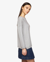 Benetton Online exclusive,  Pullover Aus Baumwolle Mit Rundausschnitt,  taglia L,  Grau,  Damen