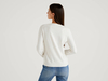 Benetton Online exclusive,  Pullover Aus Einer Cashmeremischung,  taglia XL,  Cremeweiss,  Damen