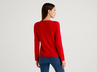 Benetton Online exclusive,  Pullover Aus Einer Cashmeremischung,  taglia XS,  Rot,  Damen