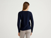 Benetton Online exclusive,  Pullover Aus Reiner Baumwolle Mit Flechtmuster,  taglia XS,  Dunkelblau,  Damen