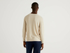 Benetton Online exclusive,  Pullover In Einer Mischung Aus Baumwolle Und Leinen,  taglia L,  Beige,  Herren