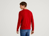 Benetton Online exclusive,  Rundausschnitt Mit V-förmigem Detail,  taglia M,  Rot,  Herren