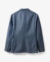 Benetton Online exclusive,  Sakko Aus Denim In Einer Leinenmischung,  taglia 44,  Blau,  Herren