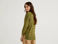 Benetton Online exclusive,  Strickjacke In Einer Seidenmischung,  taglia L,  Militärgrün,  Damen