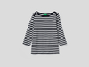 Benetton Online exclusive,  T-shirt Aus Reiner Baumwolle Mit 3/4-ärmeln,  taglia L,  Dunkelblau,  Damen