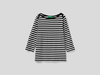Benetton Online exclusive,  T-shirt Aus Reiner Baumwolle Mit 3/4-ärmeln,  taglia M,  Schwarz,  Damen
