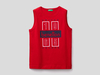 Benetton,  Ärmelloses T-shirt Mit Aufgedrucktem Logo,  taglia XL,  Rot,  Kinder