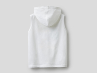 Benetton,  Ärmelloses T-shirt Mit Kapuze,  taglia 68,  Weiss,  Kinder