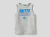 Benetton,  Ärmelloses T-shirt Mit Print,  taglia EL,  Grau,  Kinder