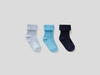 Benetton,  Set Aus Socken Mit Saumaufschlag,  taglia 50,  Blassblau,  Kinder