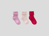 Benetton,  Set Aus Socken Mit Saumaufschlag,  taglia 50,  Pink,  Kinder