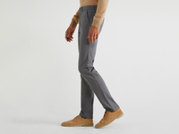 Benetton,  Slim-fit-chinos Aus Baumwolle,  taglia 58,  Grau,  Herren