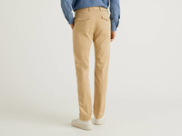 Benetton,  Slim-fit-chinos Aus Beigefarbener Baumwolle,  taglia 44,  Beige,  Herren