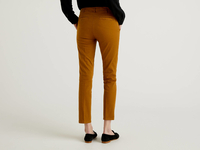 Benetton,  Slim-fit-chinos Aus Camelfarbener Baumwolle,  taglia 38,  Camel,  Damen