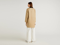 Benetton,  Staubmantel Aus 100% Leinen,  taglia 38,  Beige,  Damen