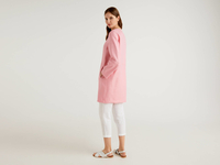 Benetton,  Staubmantel Aus 100% Leinen,  taglia 46,  Pink,  Damen