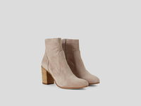 Benetton,  Stiefelette Aus Echtem Rauleder,  taglia 37,  Beige,  Damen