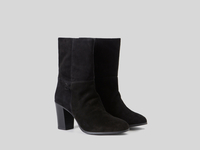 Benetton,  Stiefeletten Aus Rauleder,  taglia 36,  Schwarz,  Damen