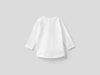 Benetton,  T-shirt Aus 100% Baumwolle Mit Langen Ärmeln,  taglia 98,  Weiss,  Kinder