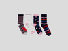 Benetton,  Vier Paar Gemusterte Socken,  taglia 3,  Bunt,  Kinder