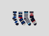 Benetton,  Vier Paar Gemusterte Socken,  taglia 4,  Bunt,  Kinder
