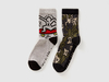 Benetton,  2er-pack Socken "keith Haring",  taglia 3,  Bunt,  Kinder